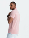Ombre Clothing Melangefarbenes Herren-Poloshirt mit gestreiftem Kragen Ombre Clothing