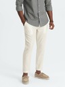 Ombre Clothing Cremefarbene Herren-Chinohose mit Leinenanteil Ombre Clothing