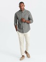 Ombre Clothing Cremefarbene Herren-Chinohose mit Leinenanteil Ombre Clothing