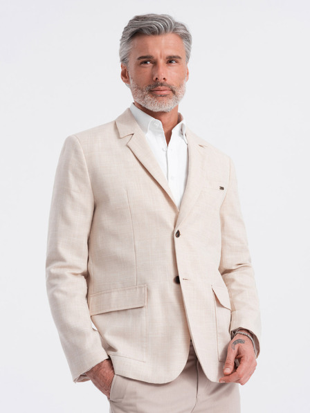 Ombre Clothing Cremefarbener Herren Blazer Ombre Clothing
