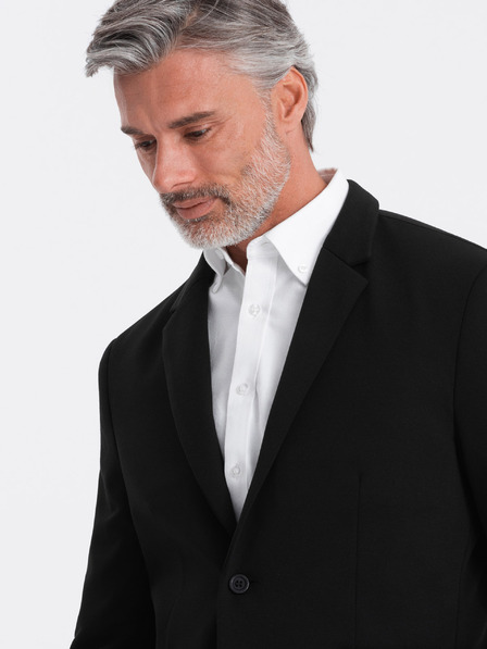Ombre Clothing Schwarzer Herrenblazer mit Taschen Ombre Clothing
