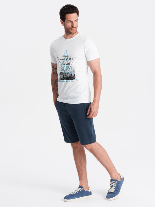 Ombre Clothing Dunkelblau Herren Basic Sweat Shorts Ombre Kleidung