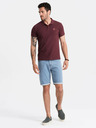 Ombre Clothing Burgunderfarbenes Herren-Poloshirt Ombre Clothing