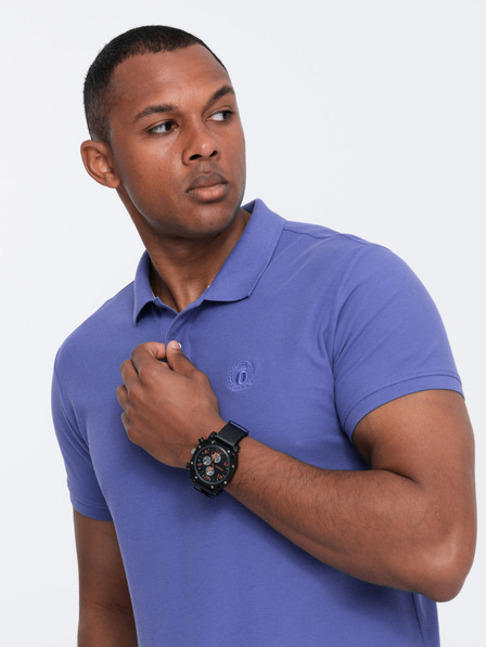 Ombre Clothing Lila Herren-Poloshirt Ombre Clothing
