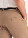Ombre Clothing Beige Herren-Chinohose mit Ziergürtel Ombre Clothing
