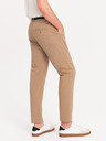 Ombre Clothing Beige Herren-Chinohose mit Ziergürtel Ombre Clothing