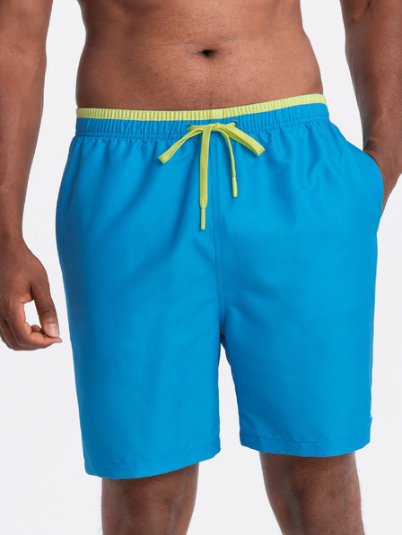Ombre Clothing Blaue gerippte Herren-Badebekleidung Ombre Clothing