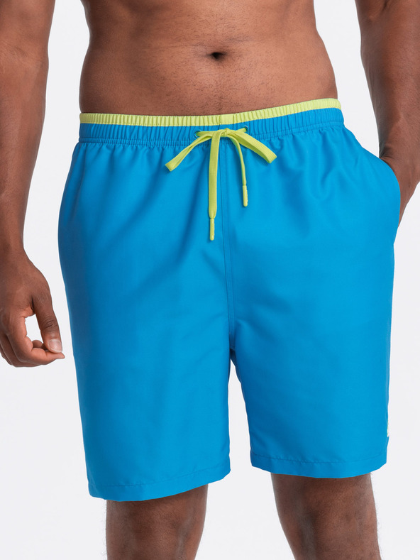Ombre Clothing Blaue gerippte Herren-Badebekleidung Ombre Clothing