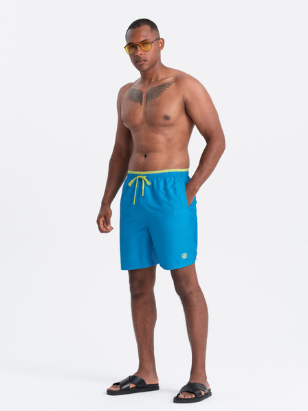 Ombre Clothing Blaue gerippte Herren-Badebekleidung Ombre Clothing