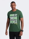 Ombre Clothing Grünes Herren-T-Shirt aus Baumwolle Ombre Clothing