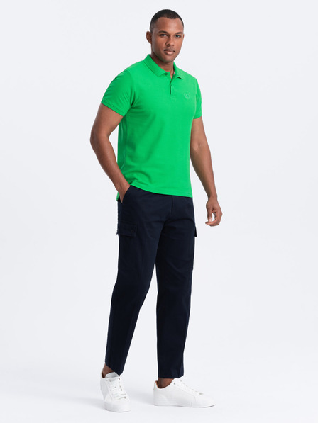 Ombre Clothing Grünes Herren-Poloshirt Basic Ombre Clothing