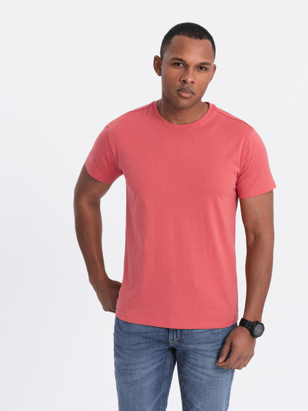 Ombre Clothing Korallenrotes Herren-T-Shirt Ombre Clothing