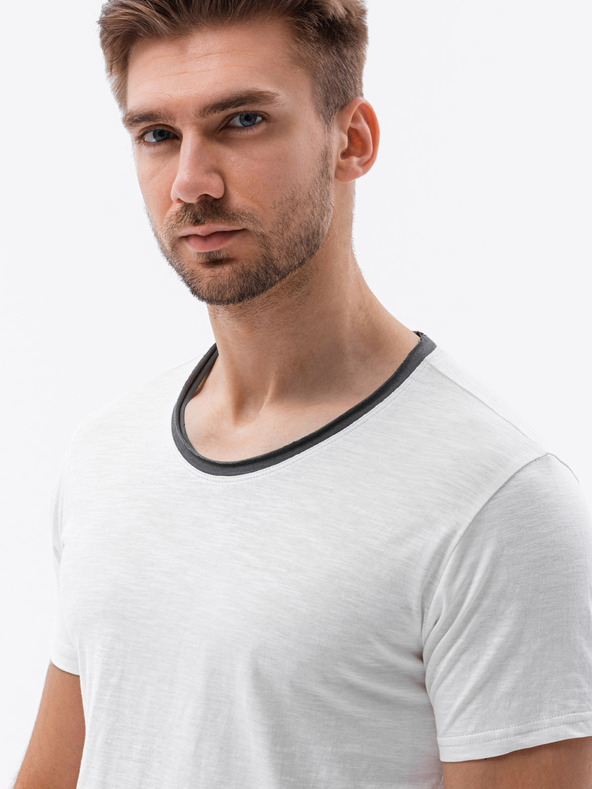 Ombre Clothing Cremefarbenes Herren-T-Shirt Ombre Clothing