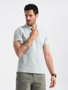 Ombre Clothing Hellgraues Herren-Poloshirt Ombre Clothing