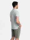 Ombre Clothing Hellgraues Herren-Poloshirt Ombre Clothing