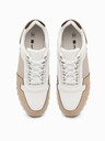 Ombre Clothing Beige und weiße Herren-Turnschuhe Ombre Clothing