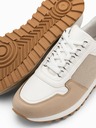 Ombre Clothing Beige und weiße Herren-Turnschuhe Ombre Clothing