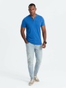Ombre Clothing Blaues Herren T-Shirt mit Rundhalsausschnitt Ombre Clothing