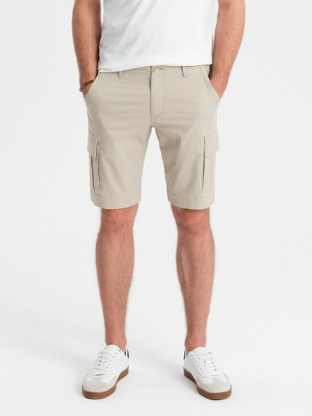 Ombre Clothing Beige Herren Cargo Shorts Ombre Kleidung