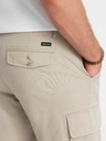 Ombre Clothing Beige Herren Cargo Shorts Ombre Kleidung
