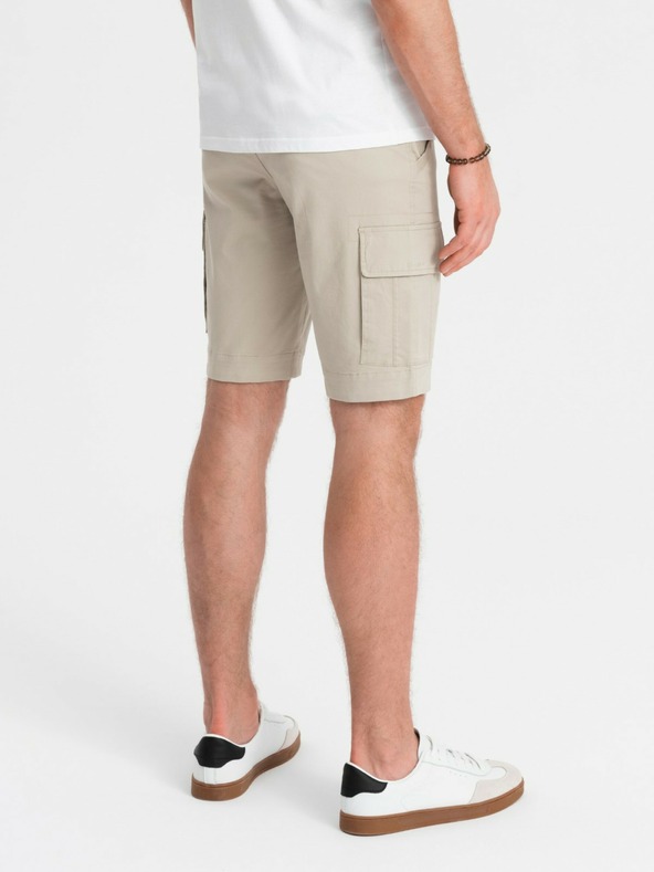 Ombre Clothing Beige Herren Cargo Shorts Ombre Kleidung