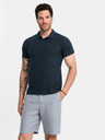 Ombre Clothing Dunkelblaues Herren-Poloshirt Ombre Clothing