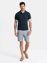 Ombre Clothing Dunkelblaues Herren-Poloshirt Ombre Clothing
