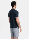 Ombre Clothing Dunkelblaues Herren-Poloshirt Ombre Clothing