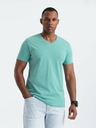Ombre Clothing Türkis Herren Baumwolle Basic T-Shirt mit Rundhalsausschnitt Ombre Clothing