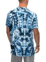 Ombre Clothing Mod weißes gemustertes Herren Kurzarm-Shirt Ombre Clothing