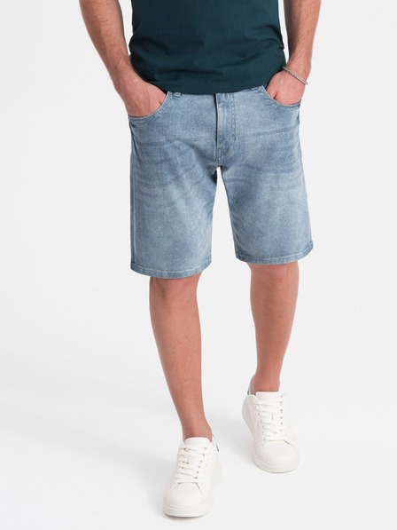 Ombre Clothing Hellblaue Herren Denim Shorts Ombre Clothing
