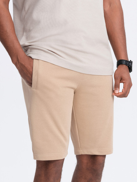 Ombre Clothing Beige Herren Basic Sweatpants Shorts Ombre Kleidung
