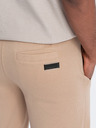 Ombre Clothing Beige Herren Basic Sweatpants Shorts Ombre Kleidung