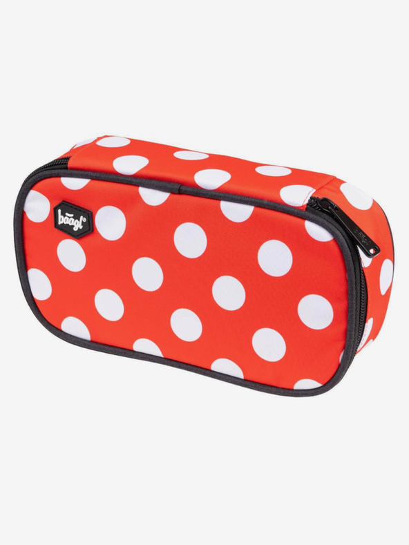 BAAGL  Rotes Schulmäppchen etue polka dots Baagl