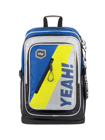 BAAGL  Blauer Schulrucksack kubisch neon Baagl