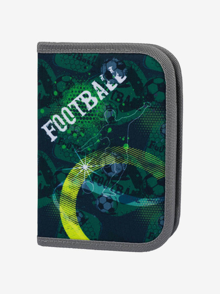 BAAGL  Grünes Schulmäppchen einstöckig Baagl Football