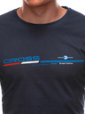Edoti Herren-T-Shirt mit Aufdruck – dunkelblau EDOTI