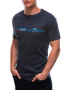 Edoti Herren-T-Shirt mit Aufdruck – dunkelblau EDOTI
