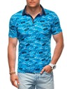 Edoti Herren-Poloshirt mit Aufdruck – Hellblau EDOTI