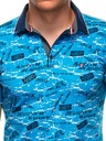 Edoti Herren-Poloshirt mit Aufdruck – Hellblau EDOTI