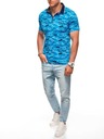 Edoti Herren-Poloshirt mit Aufdruck – Hellblau EDOTI