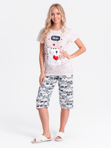 Edoti Damenpyjama – beige EDOTI
