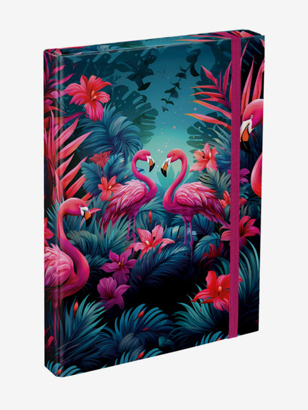 BAAGL  Rosa Schulhefthüllen A4 Baagl Flamingos