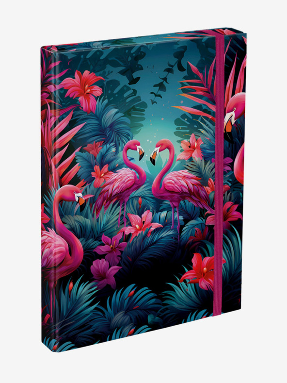 BAAGL  Rosa Schulhefthüllen A4 Baagl Flamingos