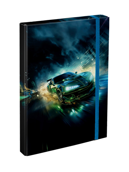 BAAGL  Schwarze Mappen für Schulhefte A4 Baagl Racing car