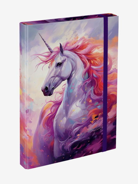 BAAGL  Lila Schulhefthüllen A4 Baagl Unicorn Kingdom