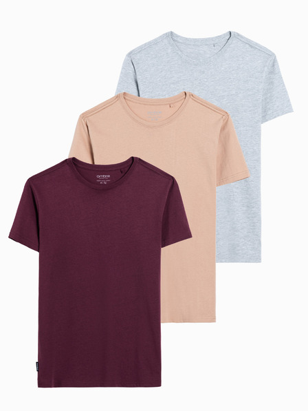 Ombre Clothing BASIC Baumwoll-T-Shirts im 3er-Pack Ombre Clothing