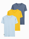 Ombre Clothing BASIC Baumwoll-T-Shirts im 3er-Pack Ombre Clothing