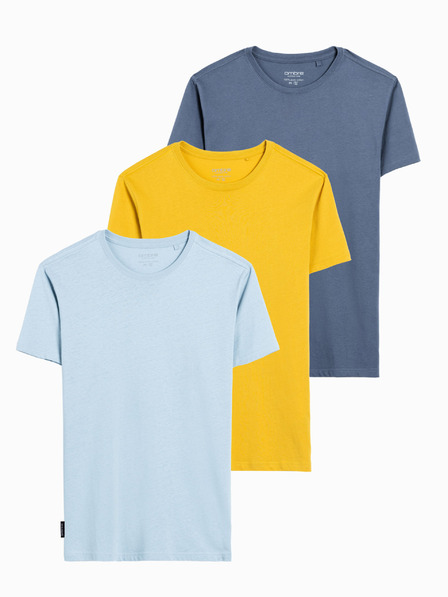 Ombre Clothing BASIC Baumwoll-T-Shirts im 3er-Pack Ombre Clothing