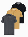 Ombre Clothing Herren Pique-Strick-Poloshirt, 3er-Pack Ombre Clothing